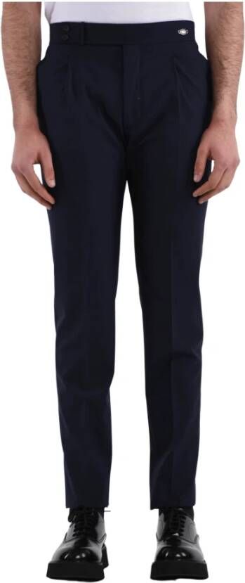 Tagliatore Slim-fit Trousers Blauw Heren