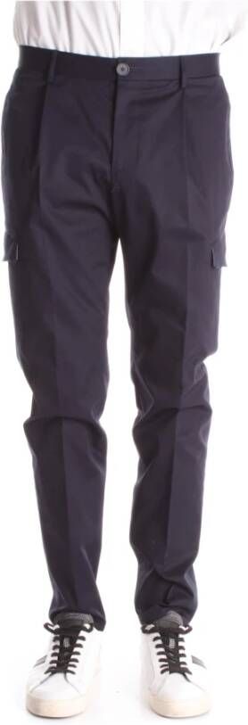 Tagliatore Slim-Fit Blauwe Broek Blue Heren