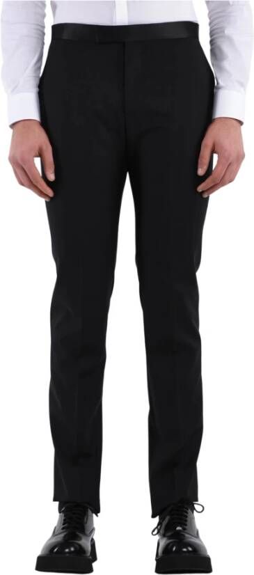Tagliatore Slim-Fit Wollen Broek Black Heren
