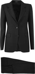 Tagliatore Slim Trousers Suit With Single Breasted Blazer Zwart Dames