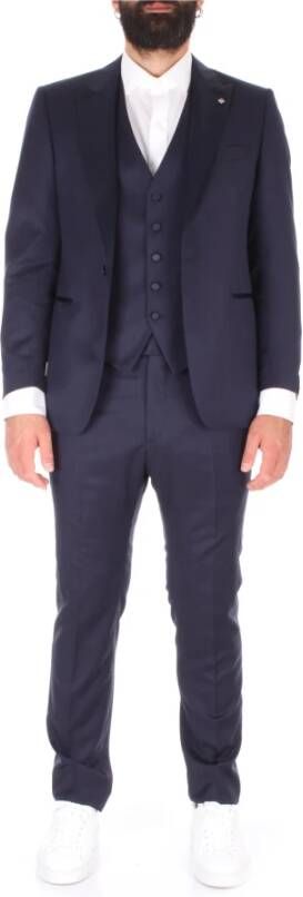 Tagliatore Suit Sets Blauw Heren