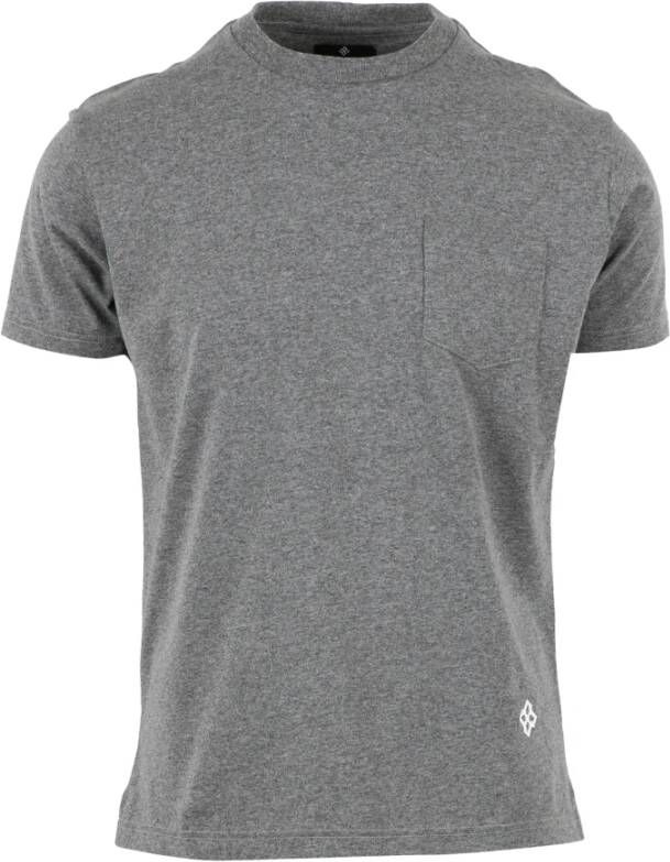 Tagliatore Tijdloos Grijs T-shirt met Contrasterend Logo Gray Heren