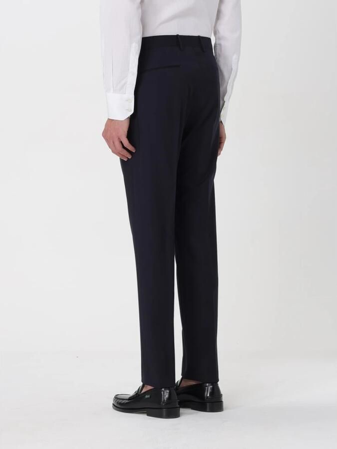 Tagliatore Wollen Broek Blue Heren - Foto 3