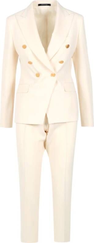 Tagliatore Tagliatorore jurken crème Beige Dames