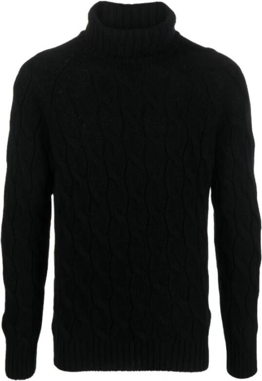 Tagliatore 0205 Zwarte Sweaters Black Heren
