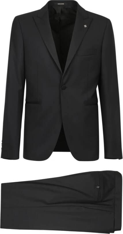Tagliatore Zwart driedelig dinerspak Ss22 Zwart Heren