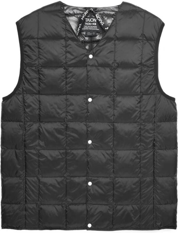 Taion Mouwloze Geknoopte Jas Black Heren