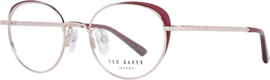 Ted Baker Roségouden Ronde Optische Monturen Pink Dames