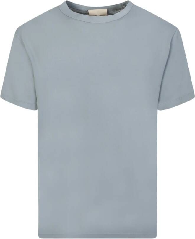 Ten C Blauw T-shirt met logo en tonale stiksels Blauw Heren