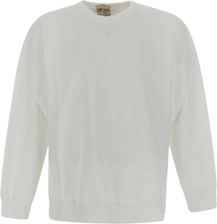 Ten C Knit Sweatshirt White Heren