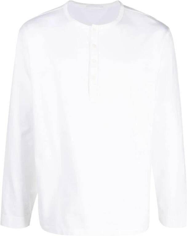 Ten C Long Sleeve Tops White Heren