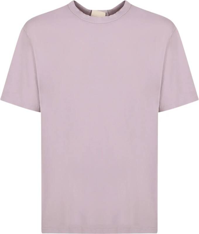 Ten C Paarse T-shirt met Logo Patch Purple Heren