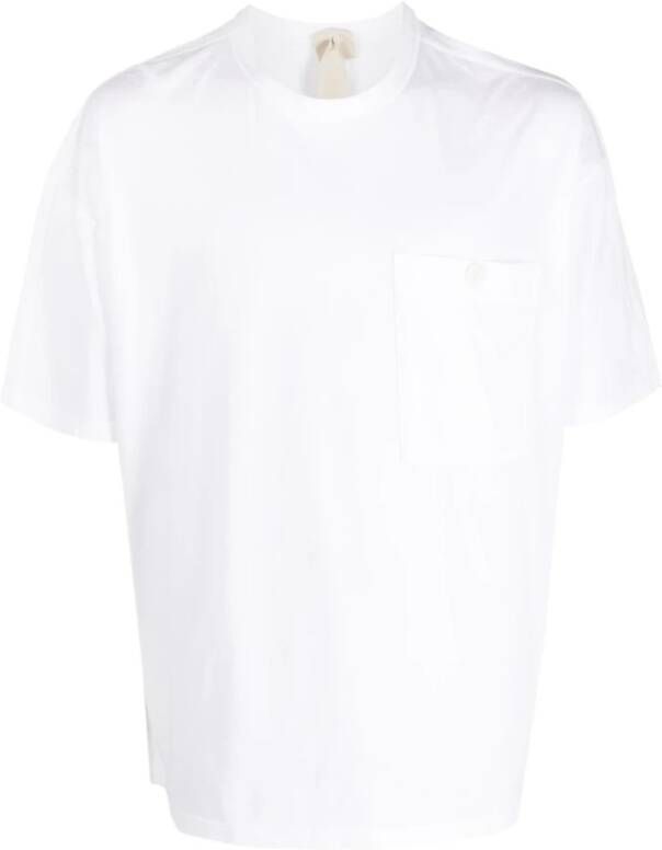 Ten C Witte Katoenen Zak T-shirt White Heren
