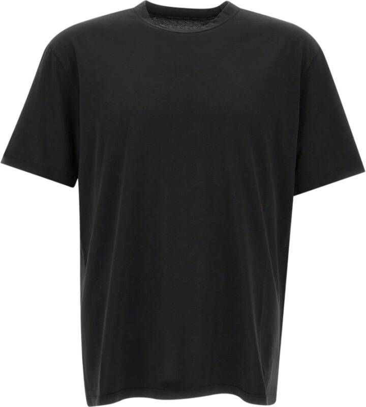 Ten C Katoenen T-shirt met Patch Logo Black Heren