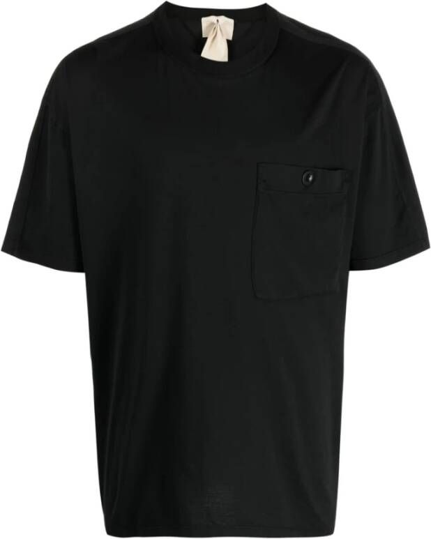 Ten C Zwarte Katoenen Zak T-shirt Zwart Heren