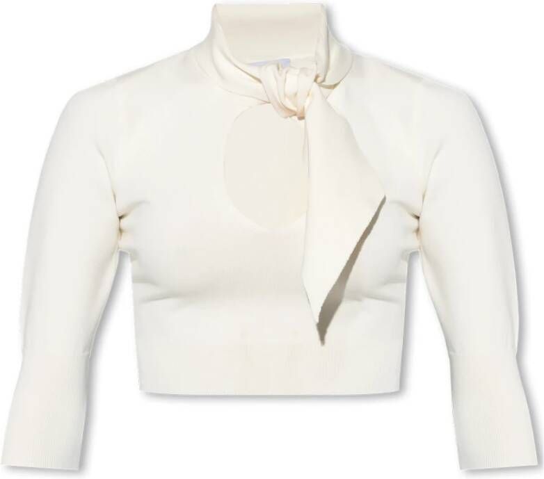 The Attico Catlin Top Viscose Polyester Mix White Dames