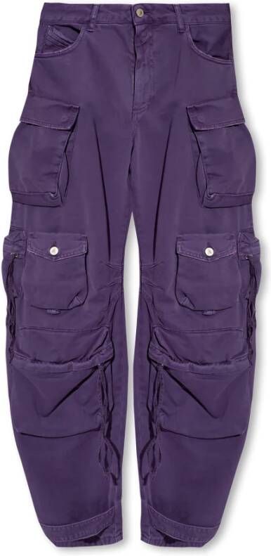 The Attico Straight Trousers Purple Dames