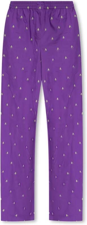 The Attico Geborduurde broeken Purple Dames