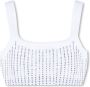 The Attico Geknipte top met glinsterende applicaties White Dames - Thumbnail 1