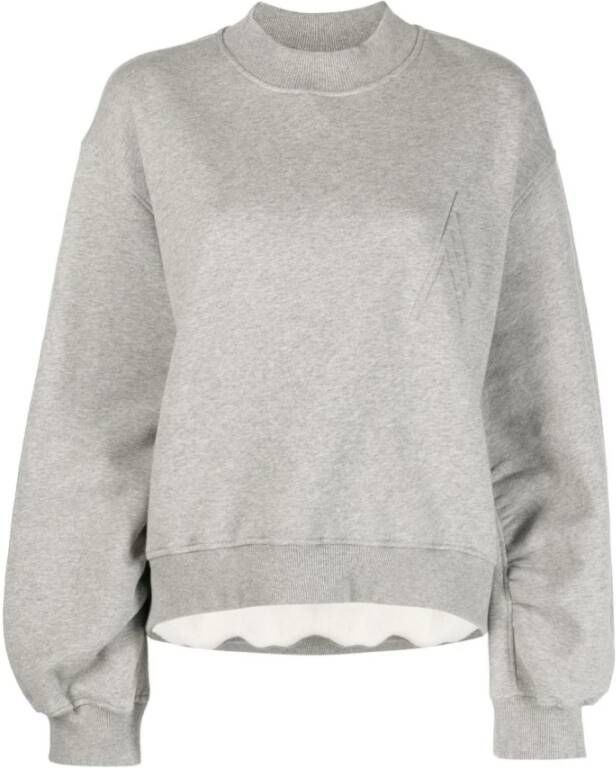 The Attico Grijze Melange Sweatshirt 183 Grijs Dames