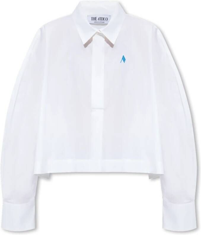 The Attico Jill shirt met logo White Dames