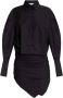 The Attico Casual Zwarte Katoenen Mini Jurk Black Dames - Thumbnail 1