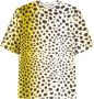 The Attico Cheetah Print Jersey T-Shirt Multicolor Dames - Thumbnail 1
