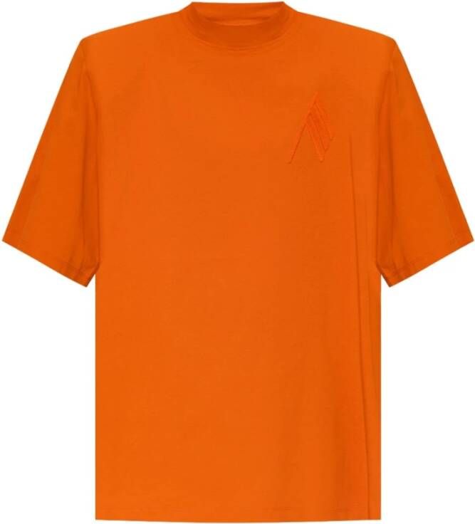 The Attico Kilie T-shirt met logo Oranje Dames