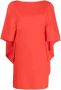 The Attico Rode Gedrapeerde Open Rug Mini Jurk Red Dames - Thumbnail 1