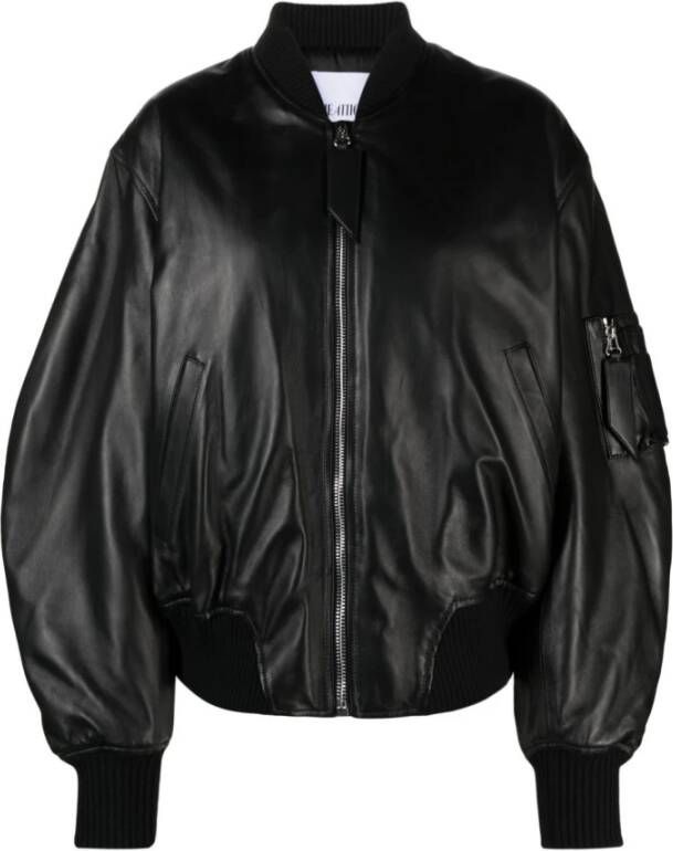 The Attico Leather Jackets Zwart Dames