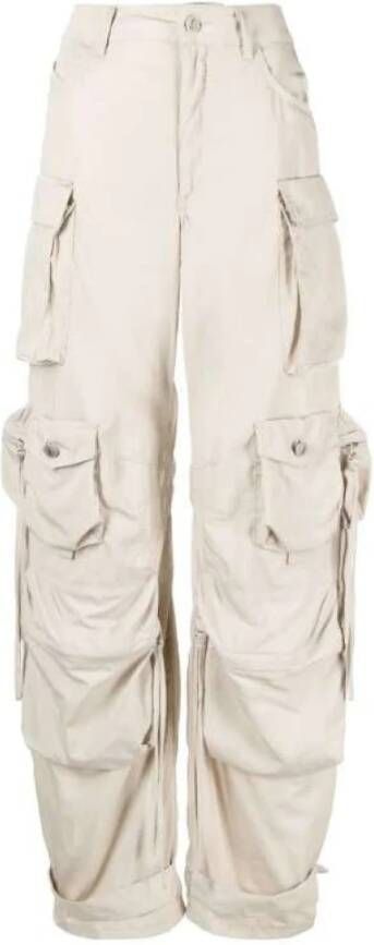 The Attico Leather Trousers Beige Dames