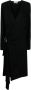 The Attico Zwarte Aw23 Midi Jurk Stijlvol en Comfortabel Black Dames - Thumbnail 1