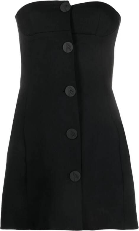 The Attico Zwarte Bustier Top Zwart Dames