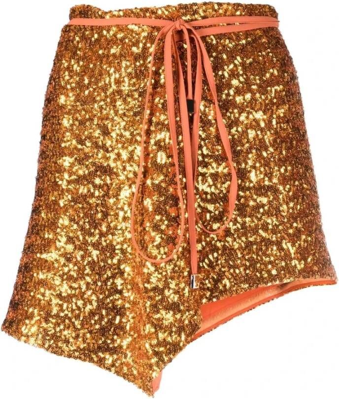 The Attico Short Skirts Oranje Dames