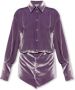 The Attico Silvye fluwelen jurk Purple Dames - Thumbnail 1