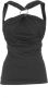 The Attico Stijlvolle Gedrapeerde Mouwloze Top Black Dames - Thumbnail 3