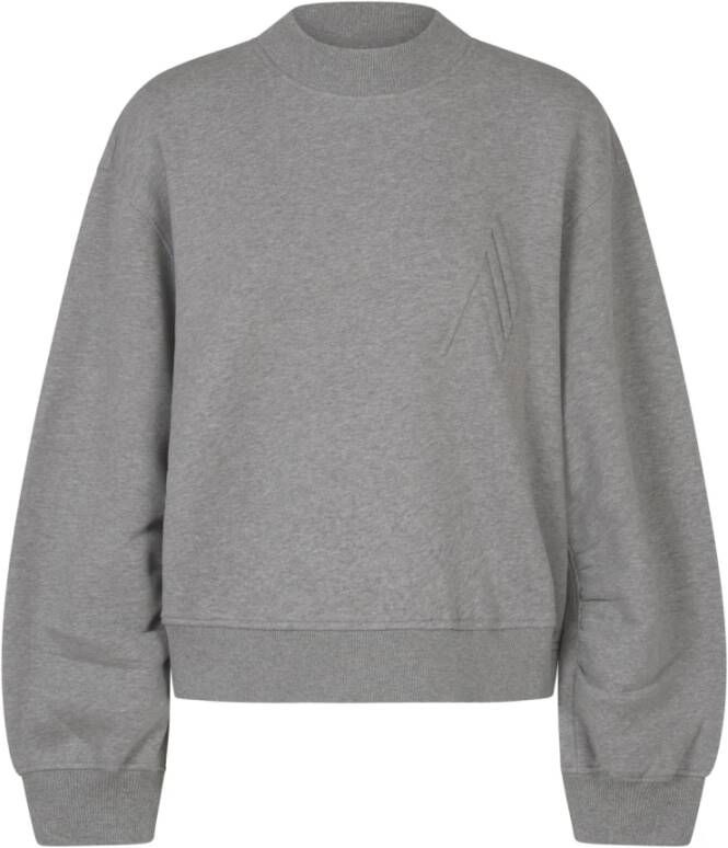 The Attico Comfortabele Katoenen Sweater Gray Dames