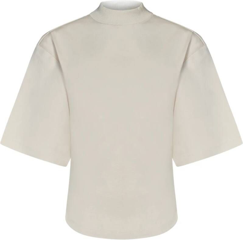 The Attico 507 Ivory T-Shirt voor vrouwen Beige Dames