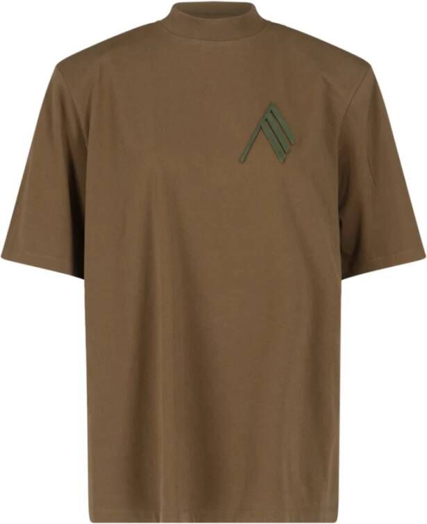 The Attico Oversized Katoenen T-Shirt voor Dames Green Dames