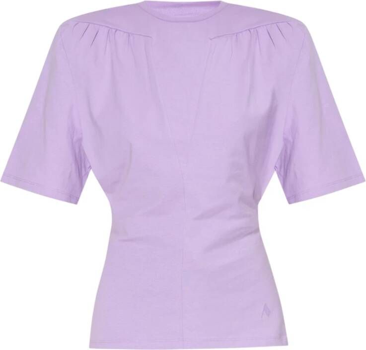 The Attico Paarse Jewel Split T-Shirt Purple Dames