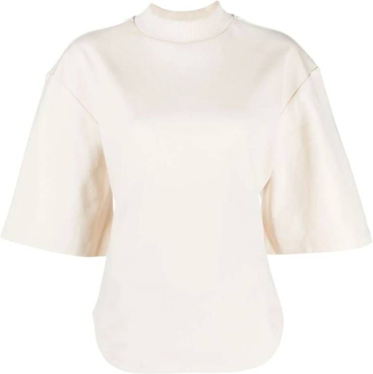 The Attico 507 Ivory T-Shirt voor vrouwen Beige Dames