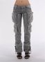 The Attico Essie Tapered Cargo Jeans Gray Dames - Thumbnail 6