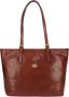 The Bridge Stijlvolle Shopper Tas in Cognac Brown Unisex - Thumbnail 1