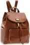 The Bridge Bruine leren rugzak met voorlogo Brown Unisex - Thumbnail 1