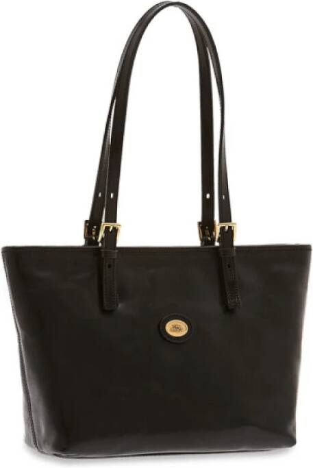 The Bridge Zwarte Leren Shopper Tas Black Dames