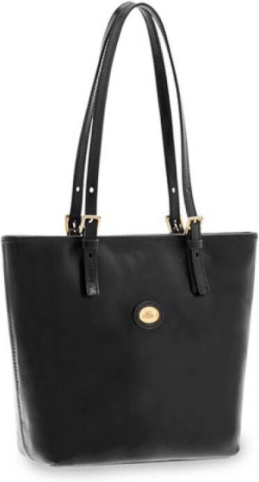 The Bridge Zwarte Leren Shopper Tas Black Dames