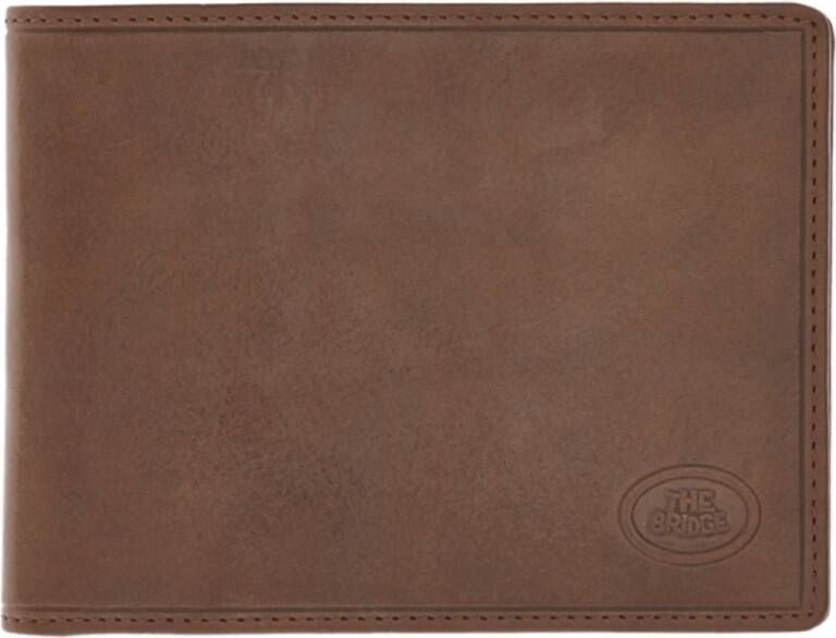 The Bridge Bruin Leren Portemonnee Brown Heren