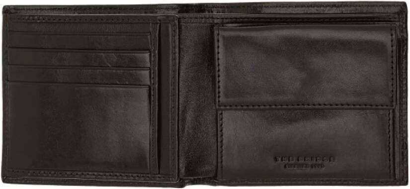 The Bridge Elegante Zwarte Leren Portemonnee voor Heren Black Heren