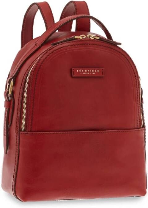 The Bridge Rode Leren Rugzak Pearl District Red Dames