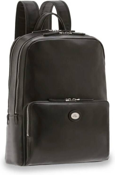 The Bridge Zwarte leren rugzak Black Heren